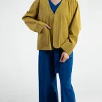 کت لینن جلو باز وندا