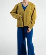 کت لینن جلو باز وندا