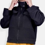 کت پاییزه زنانه زیپ‌ دار مدل نگار مشکی