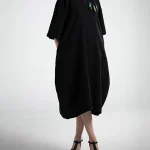 پیراهن کتان بلند کمان