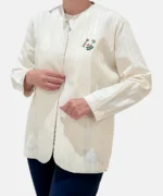 کت لینن جلو باز ترگل