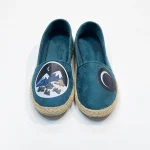 کفش کنفی فیروزه ای