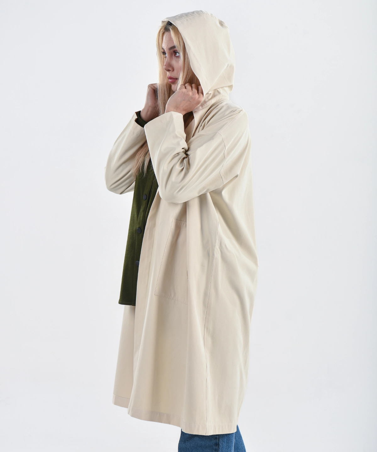 TORANJ-BEJ 3 بارانی جلو باز بژ مدل ترنج