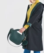 بارانی مشکی بلند جلو باز مدل ترنج