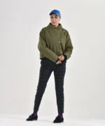 کاپشن دکمه ای یقه ایستاده مدل نازنین