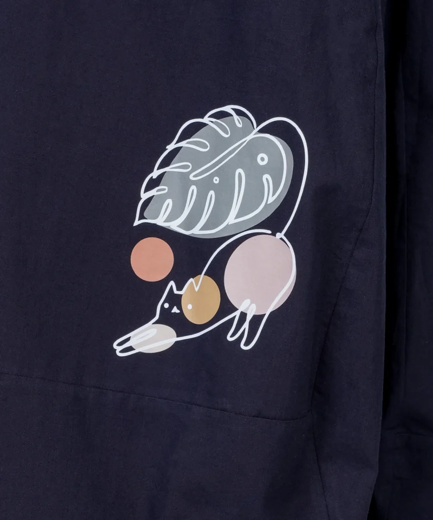 پیراهن کفتان لینن سرمه