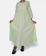 پیراهن کاهویی لینن ترمه