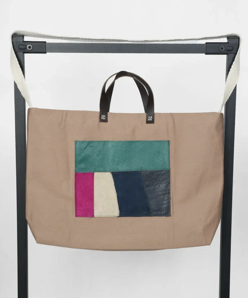 کیف کتان نسکافه ای مدل پالیز