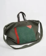 کیف کتان آستر دار سبز مدل پالیز