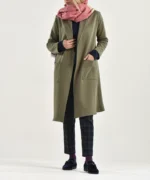 مانتو پاییزه جلو باز مدل فرنوش