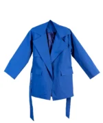 بارانی آبی میکرو جلوباز مدل ماریا