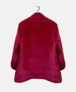 کت زرشکی ارغوانی جلوباز مدل پرگل