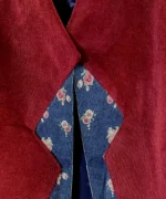 کت زرشکی ارغوانی جلوباز مدل پرگل