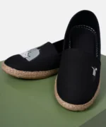 کفش کنفی مشکی طرح گربه و موش