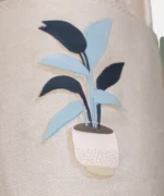 کفش کنفی کرم طرح گلدان