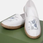 کفش کنفی سفید طرح سگ