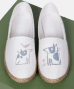 کفش کنفی سفید طرح سگ