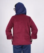 کت زرشکی ارغوانی جلوباز مدل پرگل