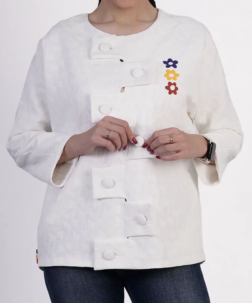 کت یقه گرد مدل پازل