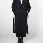 ترنچ کت بلند یقه انگلیسی مدل شهرزاد