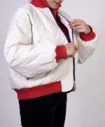 کاپشن زیپ دار یقه گرد مدل طلا