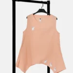 تاپ لینن یقه گرد مدل باران