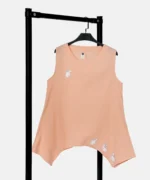 تاپ لینن یقه گرد مدل باران