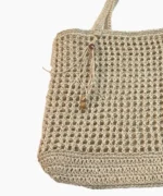 کیف بافت رافیا مدل دریا - بژ