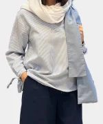 شومیز نخی جلوبسته مدل ترلان