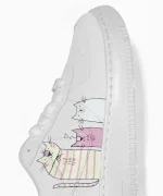 کتونی ونس طرح گربه دخترانه سفید