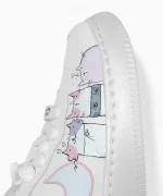 کتونی ونس طرح گربه دخترانه سفید